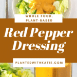 roasted red pepper dressing on salad