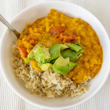 Lentil Curry Recipe with Brown Rice