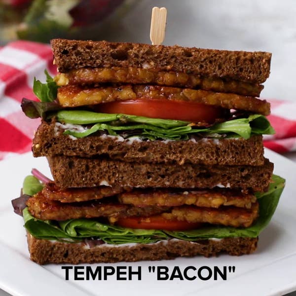 vegetarian vegan tempeh bacon