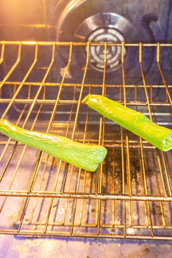 broiling poblano peppers