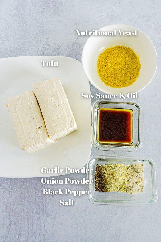 ingredients for Air Fryer Tofu Fries