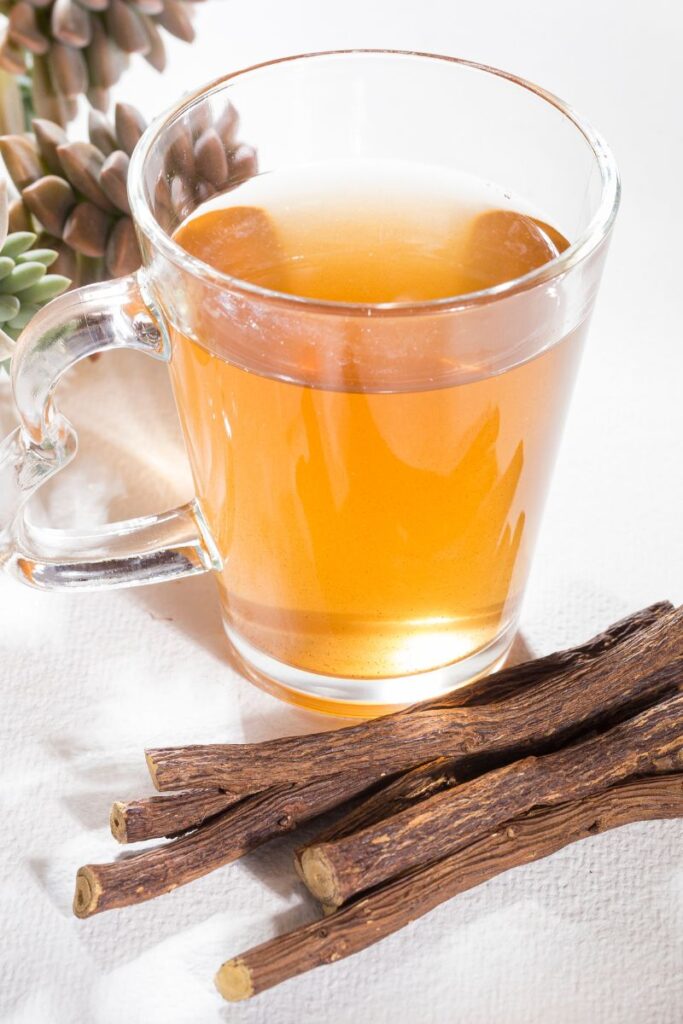 licorice root tea for upset stomach or nausea